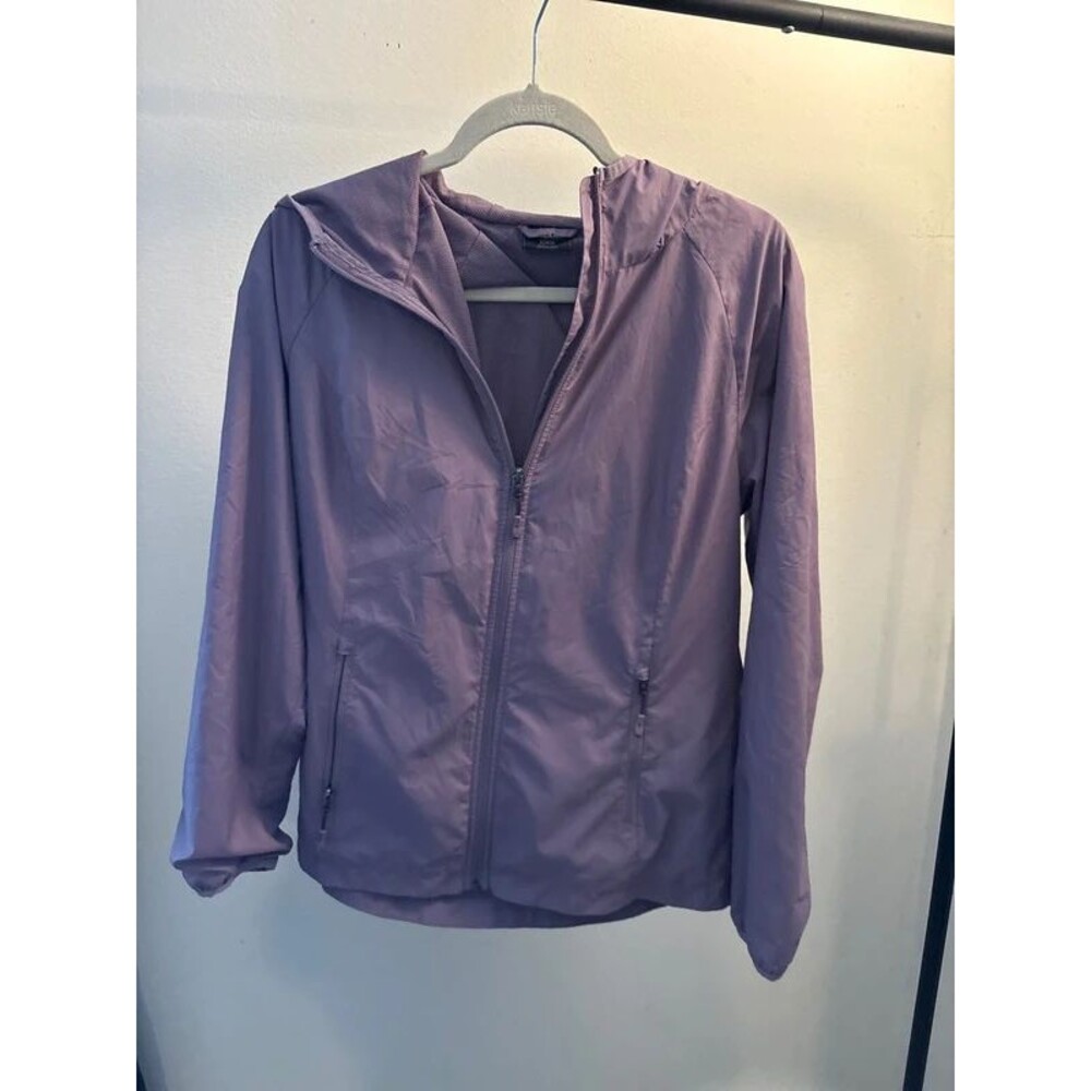 32 Cool Purple Zip Up Windbreaker Jacket Medium